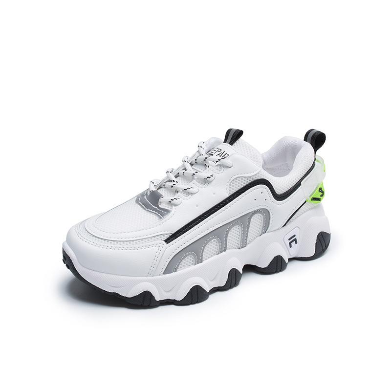 

модные женские кроссовки осенняя мода светоотражающие повседневные легкие дышащие теннисные женские кроссовки на платформе для бега спортивные туфли Zapatos De Mujer 35 чёрный