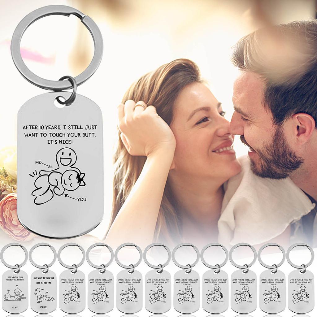 Portachiavi Per Coppie Con Frase Divertente – Regalo In Acciaio Inox Per Fidanzata O Moglie