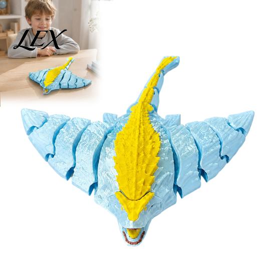 Articulated Deep Sea Creature Toys Toy, 3D Printed Horror Marine Animal Figure, Movable Joints Ocean Models Figurine with Flexible for Desk Decoration