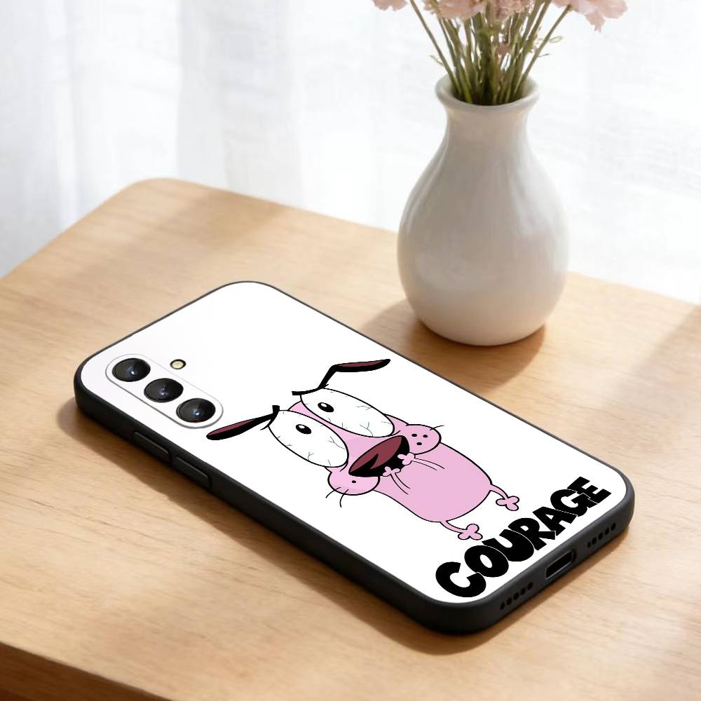 Courages Cowardly Dog Phone Case For Samsung Galaxy A73,21,22,32,71,53,52,51,80,5G Soft Black Cover