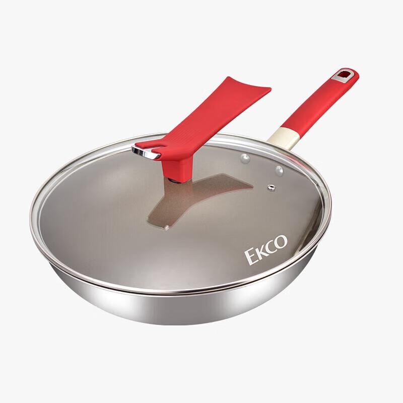 EKCO 32CM Stainless Steel Non-Stick Wok