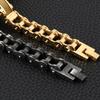 Biker Jewelry Worn Look Bicycle Chain Men's Bracelets Vintage Black Stainless Steel Motorcycle Bicycle Wear CZ Bracelet For Men