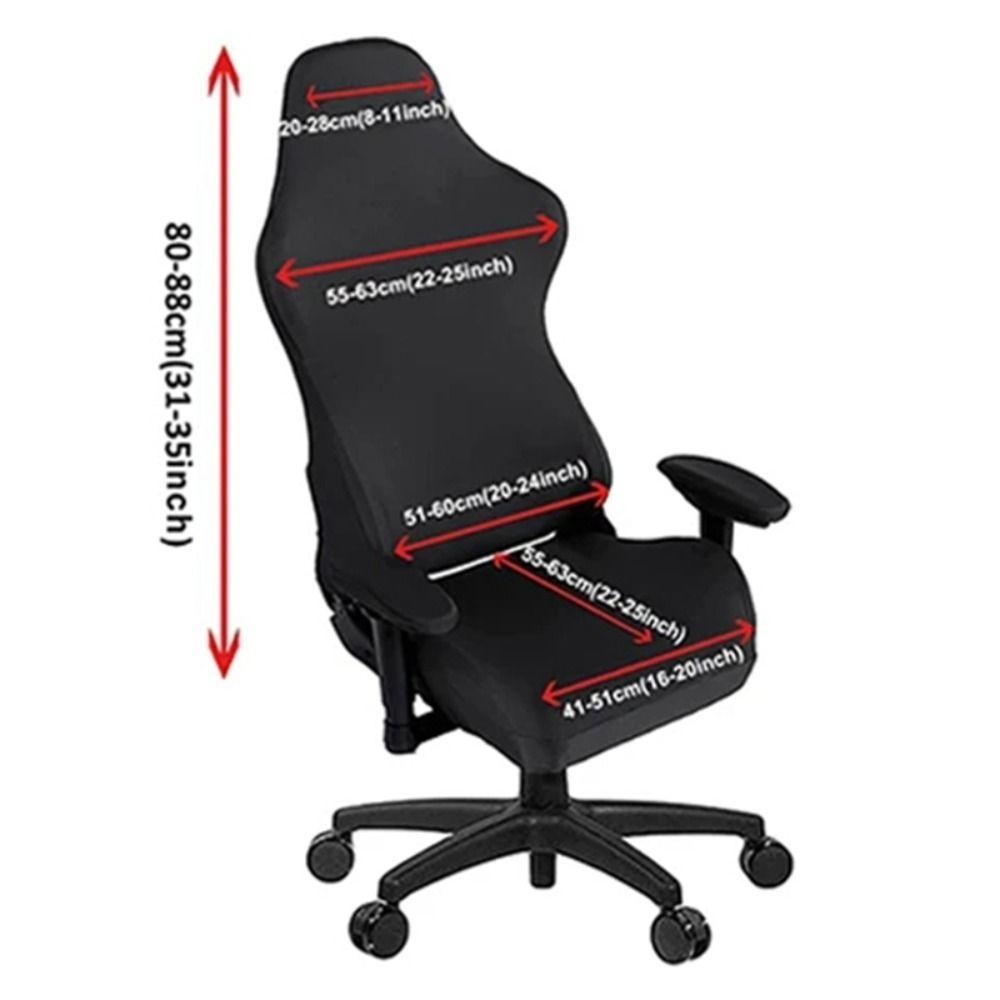 Solid Color Gaming Chair Cover Elastic Seat Cover Washable Protector Cover  Office Chair
