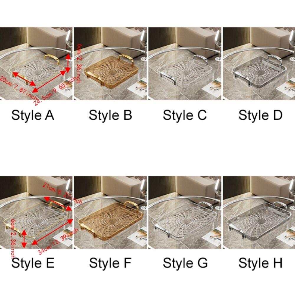 Rectangular Snack Serving Plate Rhomboid Pattern Tea Tray Durable Kitchen Storage Tray Living Room