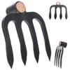 Forged Steel Four-Tine Hoe 15x17cm Without Handle
