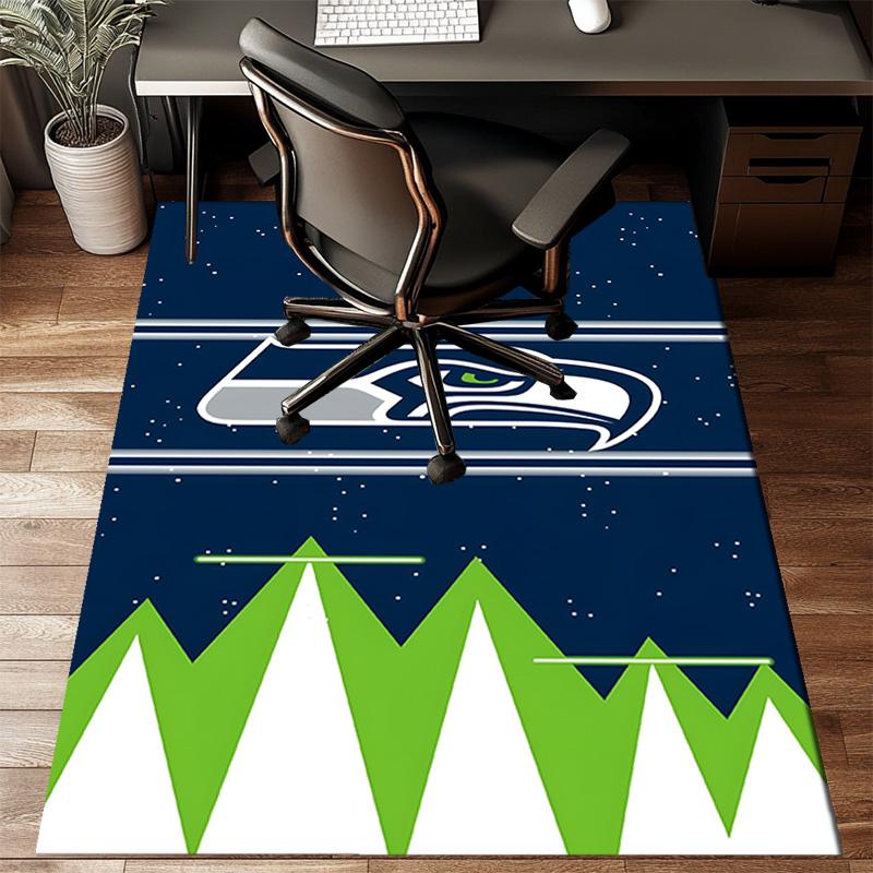 Seahawks Team Spirit Rug Game Carpet, Floor Mat for Bedroom Living Room Entryway Rug, Home Decor Idea Gift for Christmas birthday