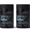 Sports Research Omega-3 Fish Oil Triple Strength 1040mg Softgels 30 Tablets 2 Pcs