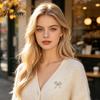Bowknot Shape Pin Hollow Bow Alloy Brooch Pin, Golden Silver Plated Lapel Clothing Decoration Sweater Cardigan Coat Suits Accessories, Jewelry