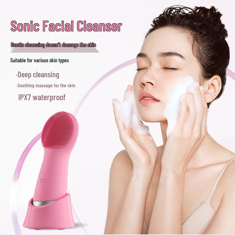 Electric Silicone Facial Cleansing Brush & Pore Cleaner
