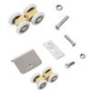 2Pcs Adjustable Sliding Door Wheel Shower Glass Door Sliding Rollers Four Wheel Hanging Pulley Roller Easy Installation