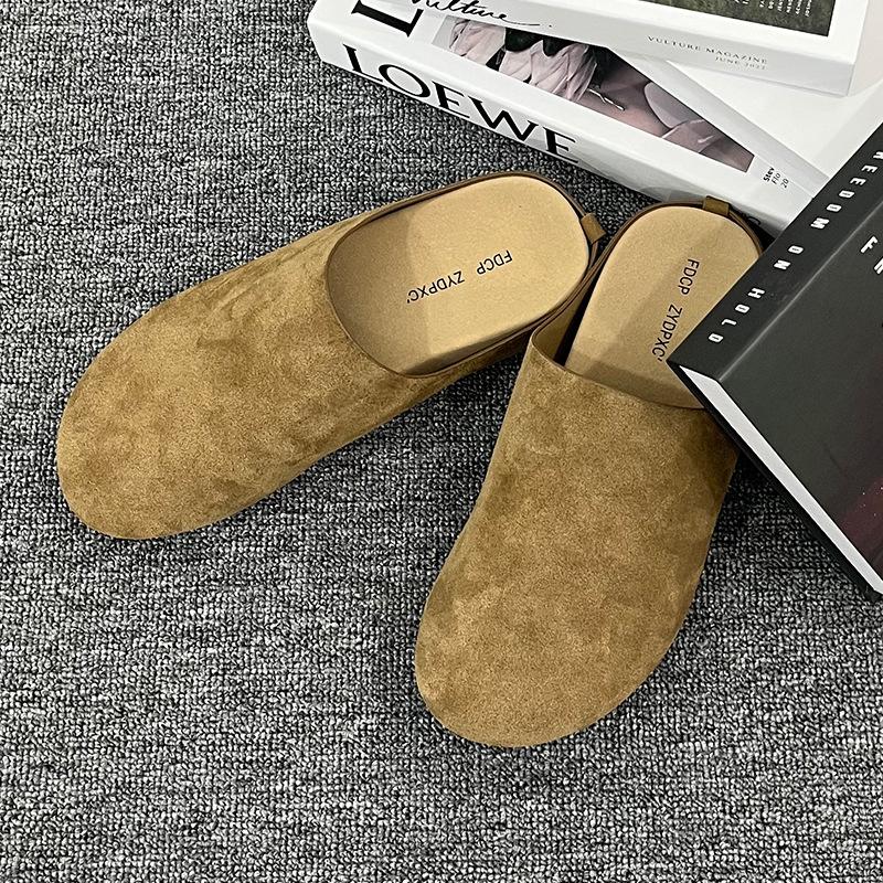2025 Spring and Summer New Korean Version Source Soft-soled Foot Cover Casual One-pedal Outer Wear Slippers Boken Shoes 15167-T