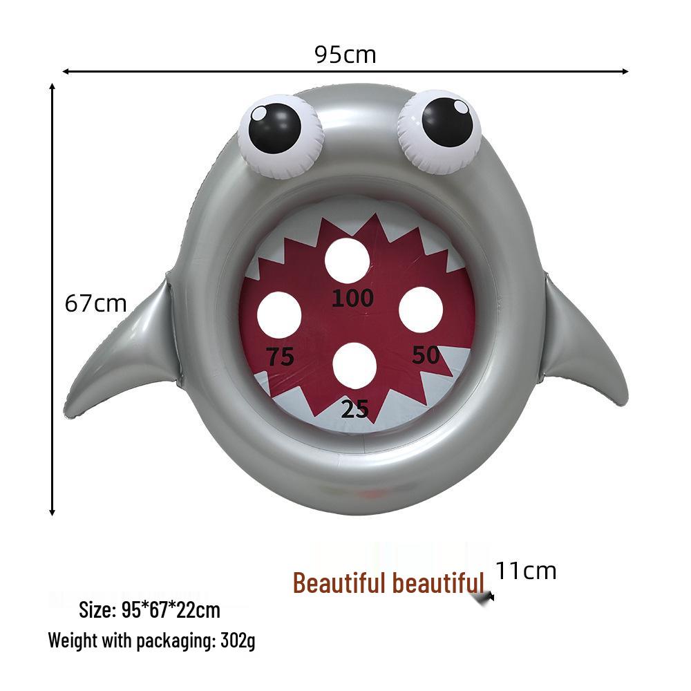 

Надувная игра «Кольцеброс с акулой» для детей и родителей - Интерактивная водная игрушка для улицы