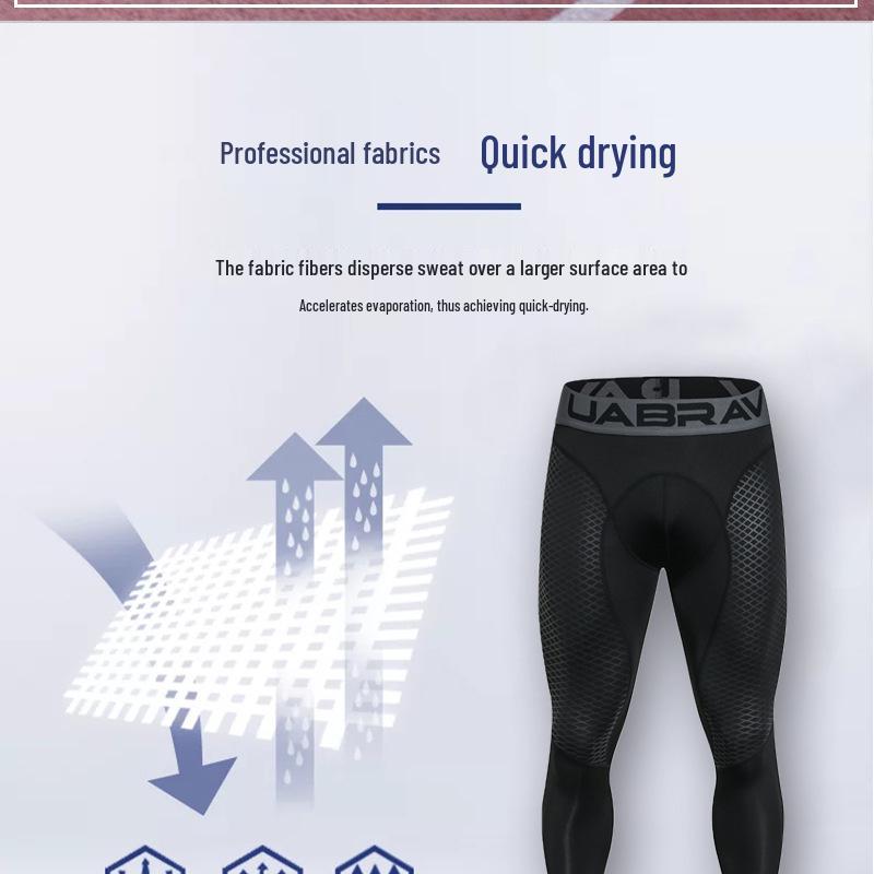 Men's Quick-Dry Basketball Compression Tights for Outdoor Fitness