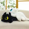 Adorable Rabbit Fur Fluffy Toothless Dragon Plush Toy Cuddly Pillow For Girls Birthday Gift
