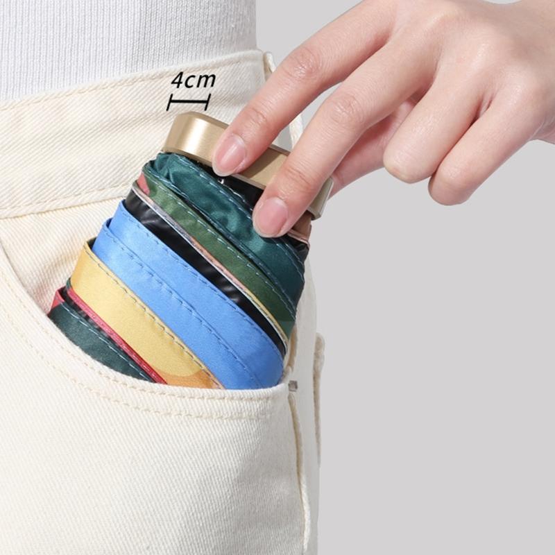 Oil Painting Umbrella Folding Rain Umbrella Travel Umbrella Small Umbrella Folding Umbrella Rain & Sun Umbrella
