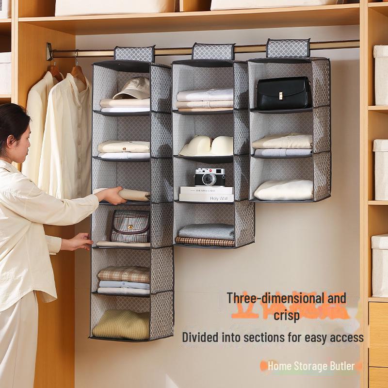 

Вместительная многослойная подвесная сумка для хранения шляп и одежды