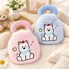 Plush Cartoon Hand Warmers Dog Embroidery Hot Water Bag Portable Water-filling Bottle  Female