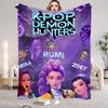 K-Pop Demon Hunters Blanket Girls Boys Plush Throw Blanket Novelty Warm Blanket All Season Gift