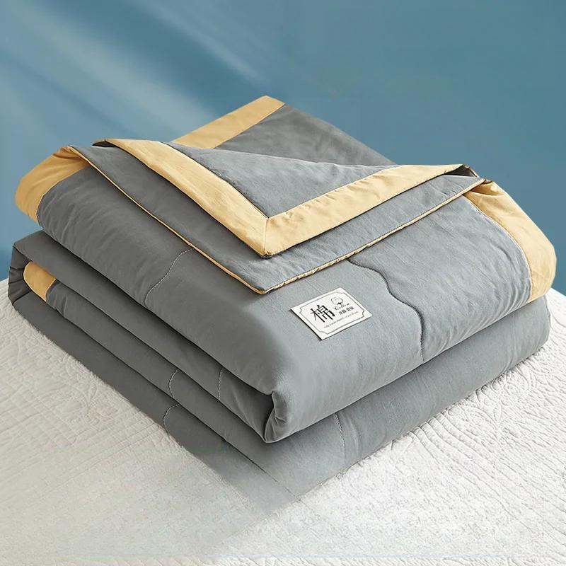 

100% хлопок внутри и снаружи летнее прохладное кондиционируемое одеяло стираный хлопок чистое хлопковое летнее одеяло тонкое летнее одеяло 200x230CM cotton