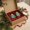Kitchen Decor Magnet Christmas Tree Refrigerator Magnet, 3D Printed Fridge Magnetic Note Holders Holiday Accessory for Cabinets Whiteboards Decorative