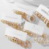 Earring Set Five Pairs of Double Headed Earrings Jewelry Double Headed Square Pendant Earrings Set Temperament Earrings Women's Christmas Earrings
