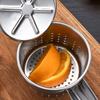 Kitchen Gadget for Mashed Potatoes Stainless Steel Potato Ricer with T-shaped Handle, Handheld Manual Garlic Easy Squeeze Lever Juicer Press,