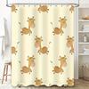 Bathroom Decor Shower Curtain Cute Cartoon Animal Kids Bath Mat Waterproof Print Design Home Decorative Waterproof Fabric Giraff