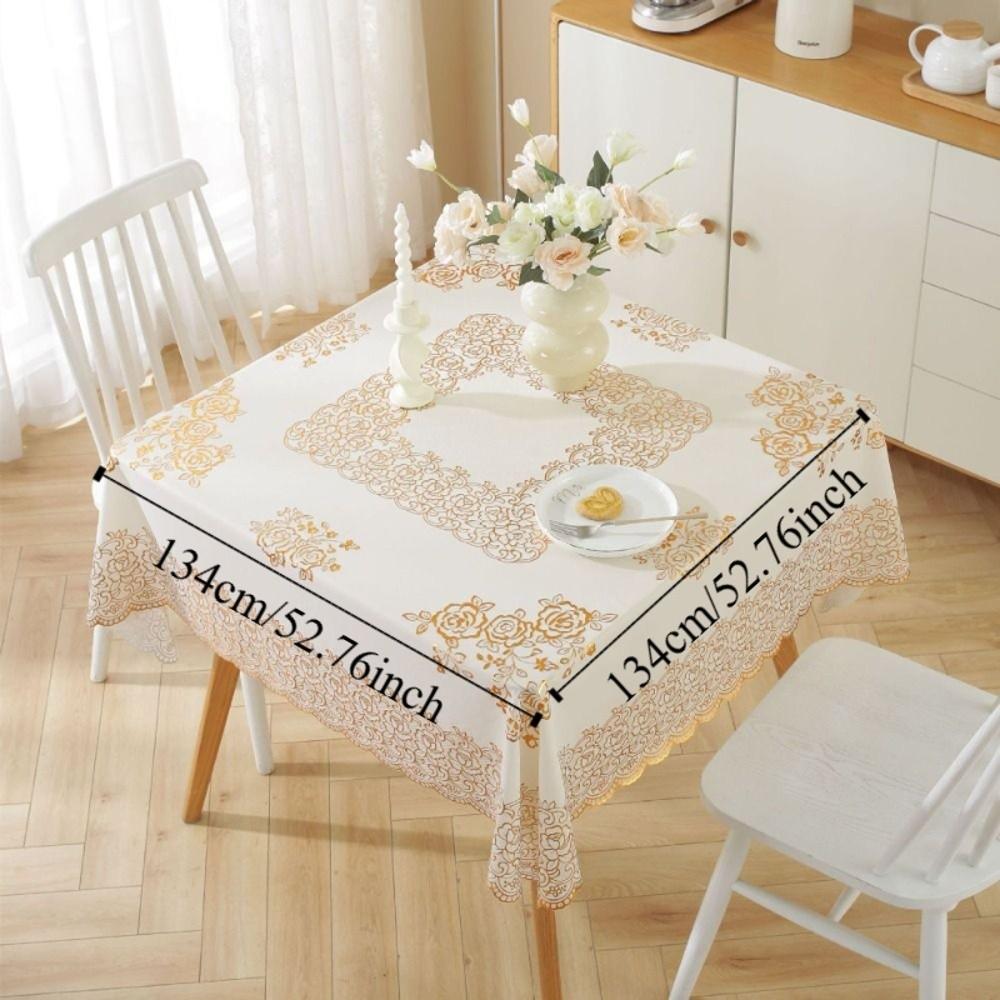 Oil Resistant Square Tablecloth Waterproof Table Mat Printed Table Cover  Tea Table