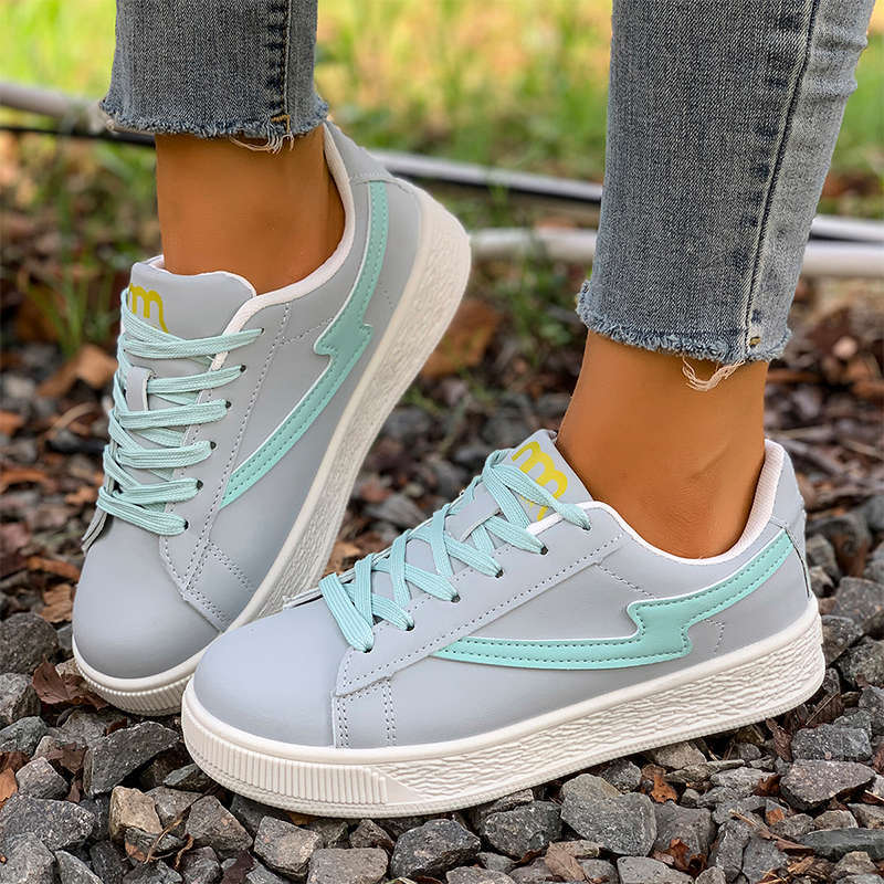 

Platform breadboard shoes women s autumn new large-size men s low-top skateboard casual sports shoes 44 серый