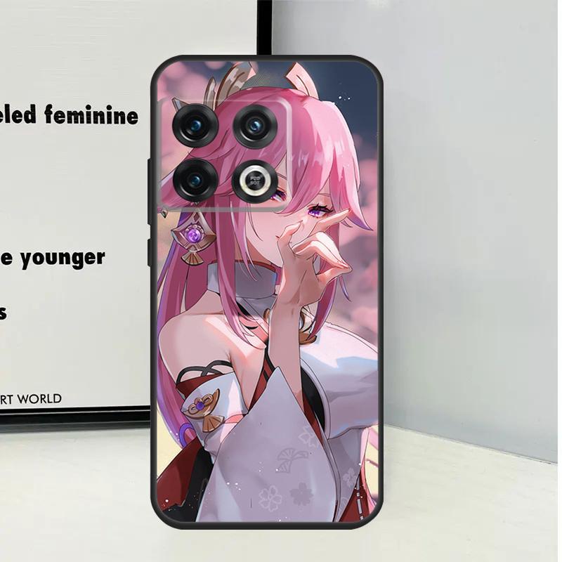 Genshin Impact Yae MIko Case For OnePlus 12R 10T 9R 10R 12 11 9 10 Pro OnePlus Nord 2 2T CE 3 Lite N20 N10 Cover