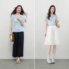 Women's Elegant Pleated Short Sleeve Blouse
