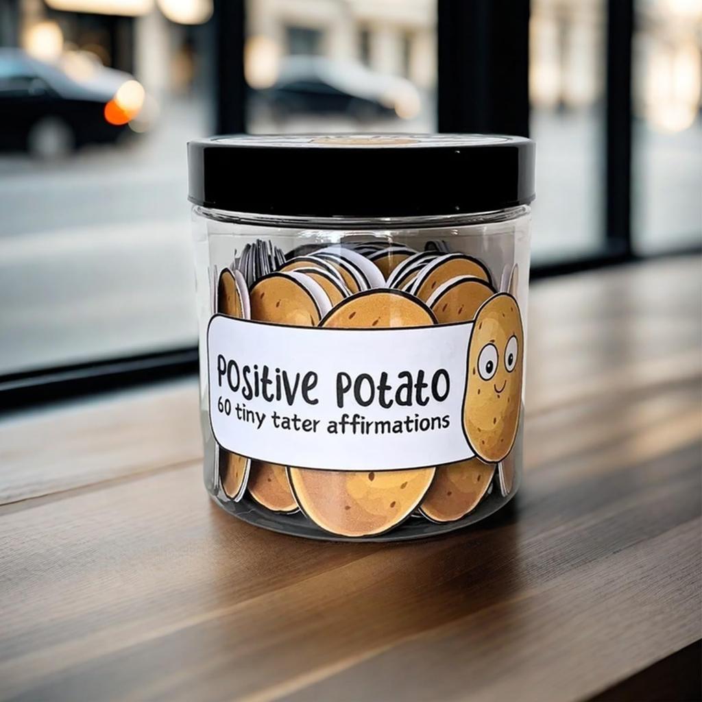 Karty s pozitivními afirmacemi, Sklenice s pozitivními zprávami a afirmacemi, Dekorativní sklenice jako dárek pro úlevu od úzkosti (60 dní karet)