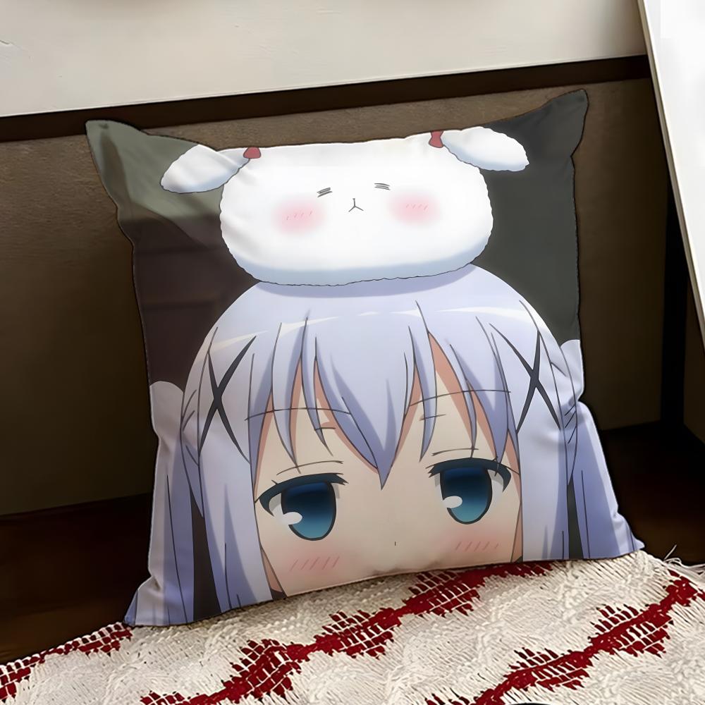 Cute Is the Order a Rabbit Cushion Cover Reversible Soft Durable Pillow Cover Home Car MultiScene Use for Daily Comfort