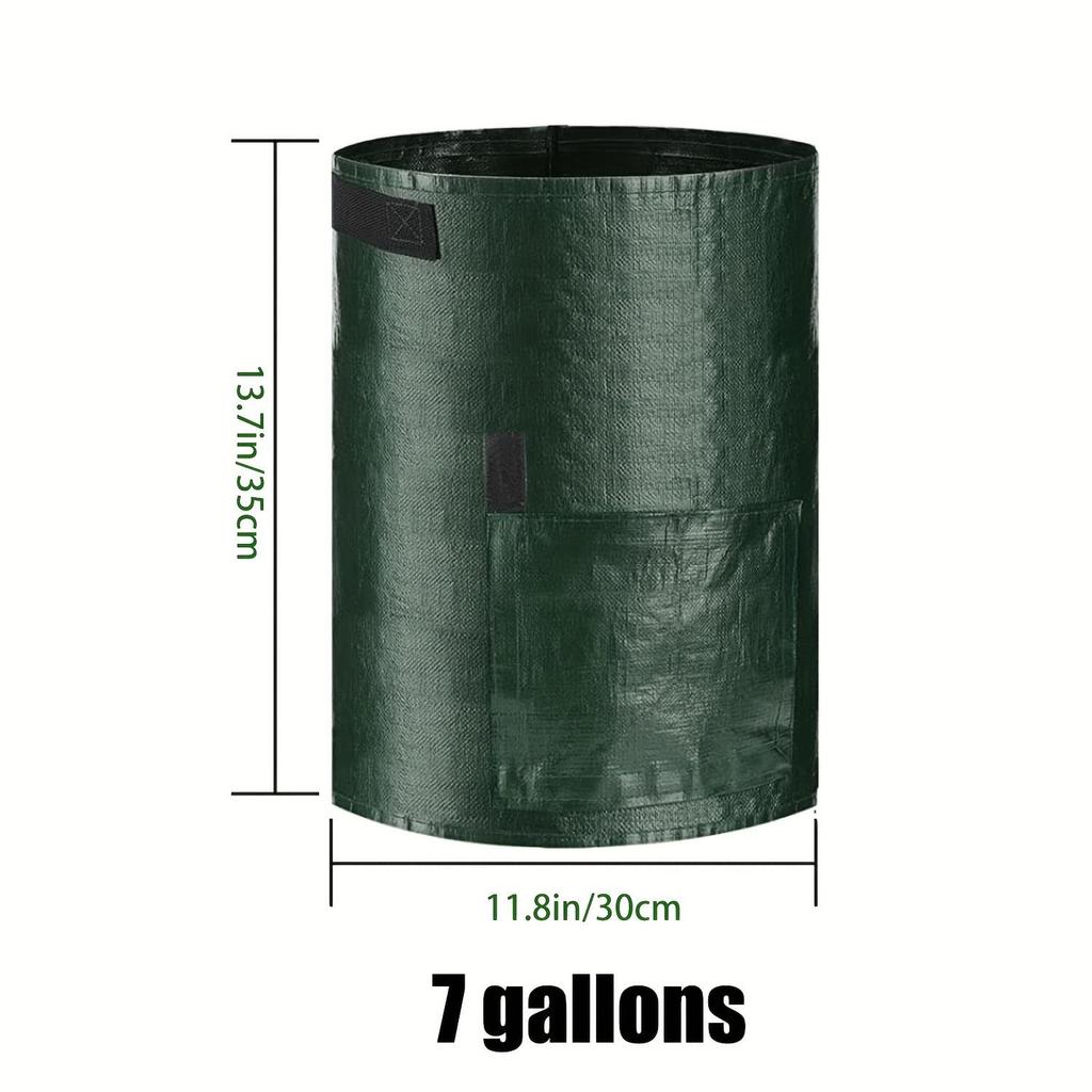 4pcs Potato Grow Bags, Potato Planters With Flap And Handles, Vegetables Garden Planting Bags For Onion, Fruits, Tomato, Carrot (7 Gallon)