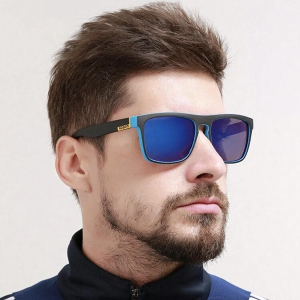 High Quality Real Film Square Polarized Sunglasses Men'S Sports Cycling Retro Sunglasses Tide