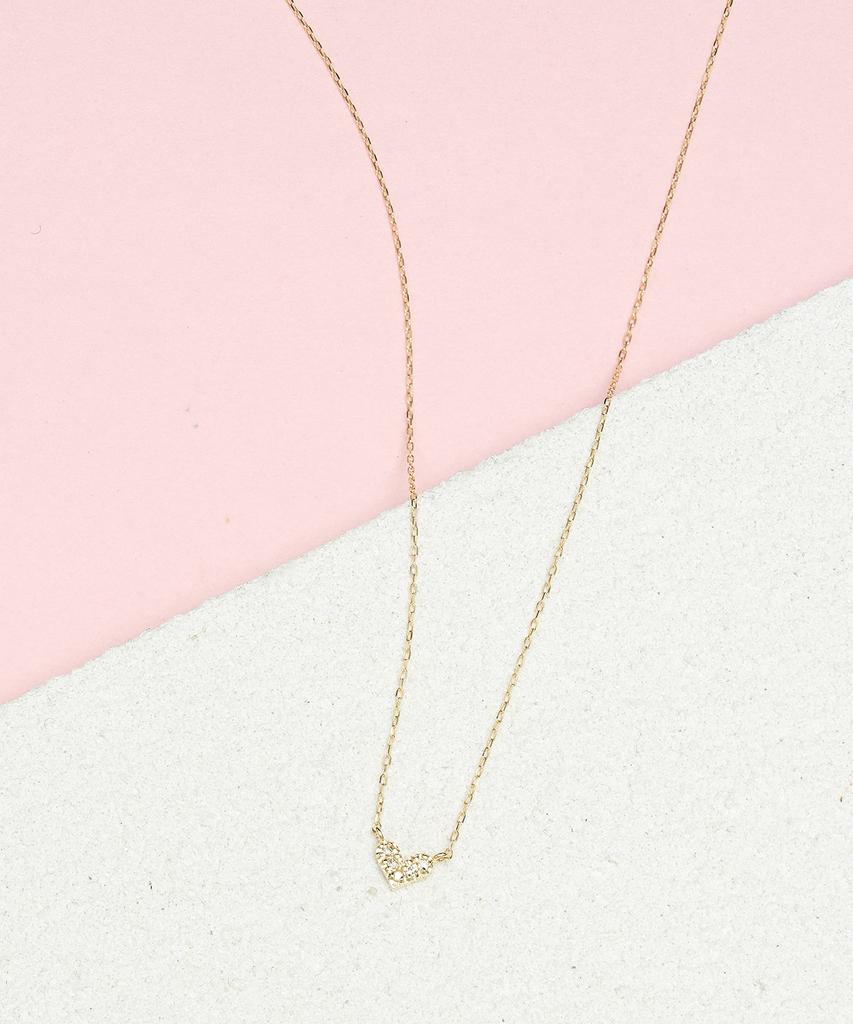 K10 Yellow Gold Heart Diamond Necklace L&Co 66-7600