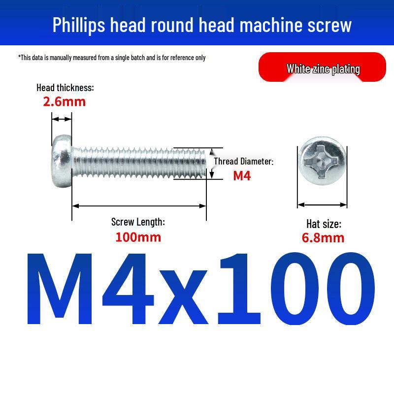 GB823 Phillips Round Head Machine Screw for Switch Socket Panel Junction Box
