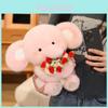 Soft Elephant Stuffed Animal With Rose For Love Expressing Gift For Girls And Teens