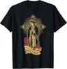 Floral Our Lady of Guadalupe Catholic T-Shirt - Saint Virgin Mary Design