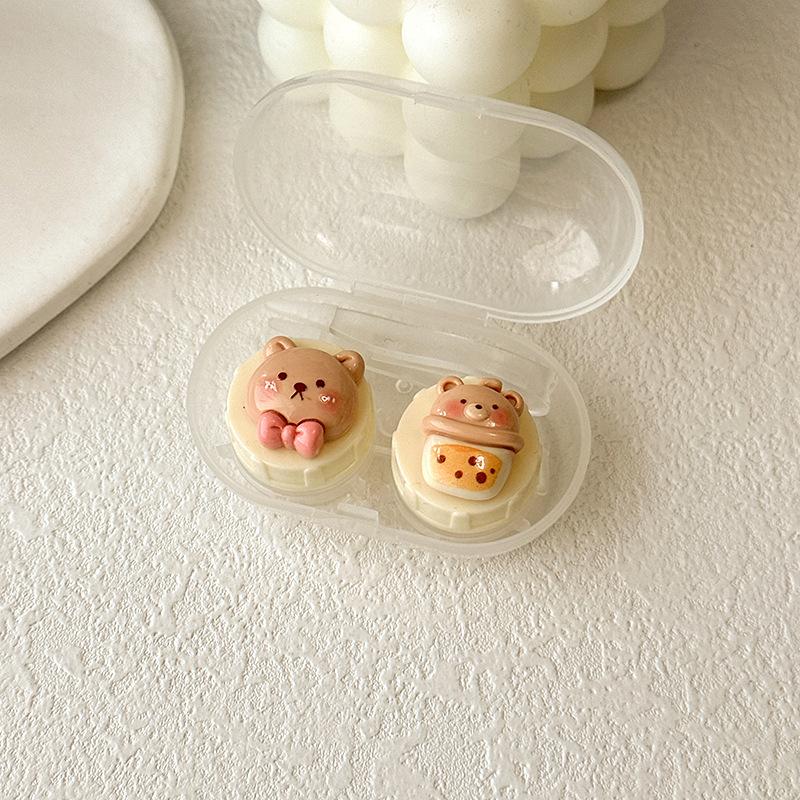 Portable Cute Bear Contact Lens Box Holder Travel Eye Contact Lenses Case Container Storage Case Travel Accessories