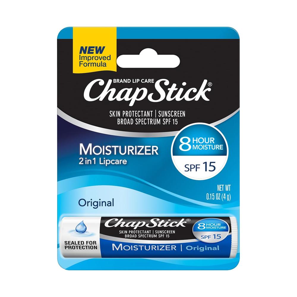 ChapStick Moisturizer SPF 15 Protective Vitamin Lip Balm. E 4 G
