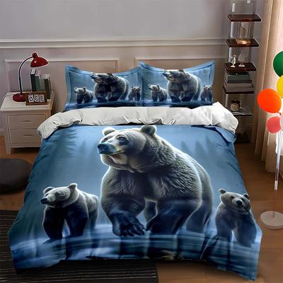 Majestic Bear Entourage. Bedding Duvet Cover Sets Duvet Covers Pillowcases Gifts (1 * Duvet Cover 2 * Pillowcases, Without Duvet Insert)