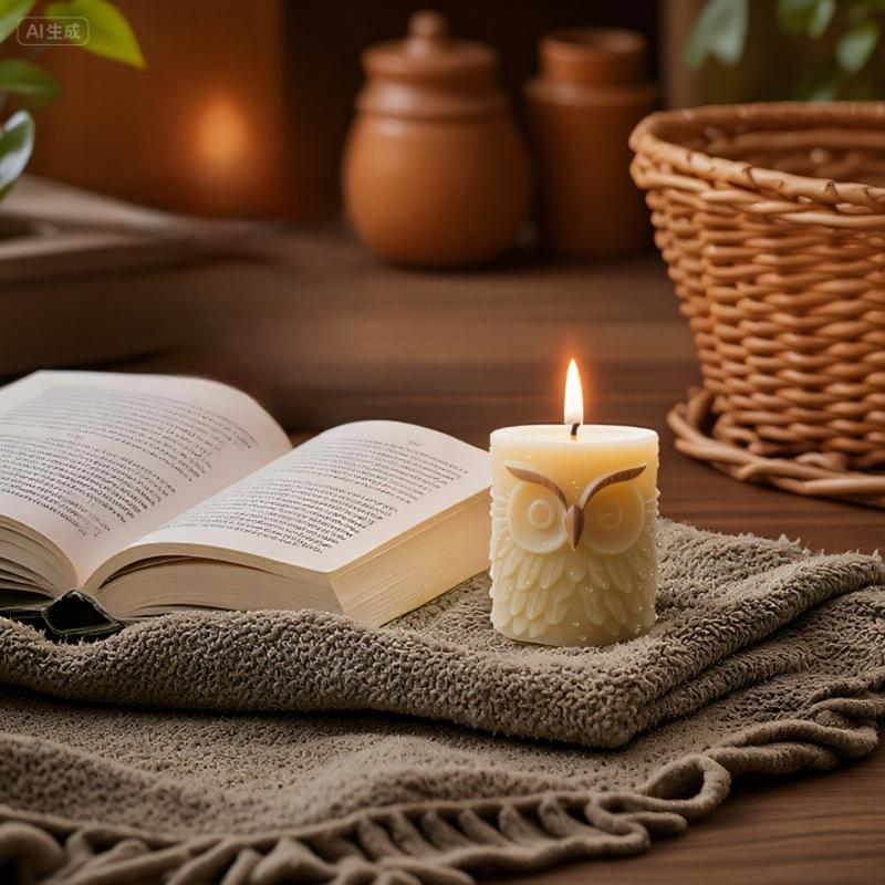 Creative Owl Shaped Candle Silicone Mold For DIY Scented Candle Soap And Home Decoration Creative