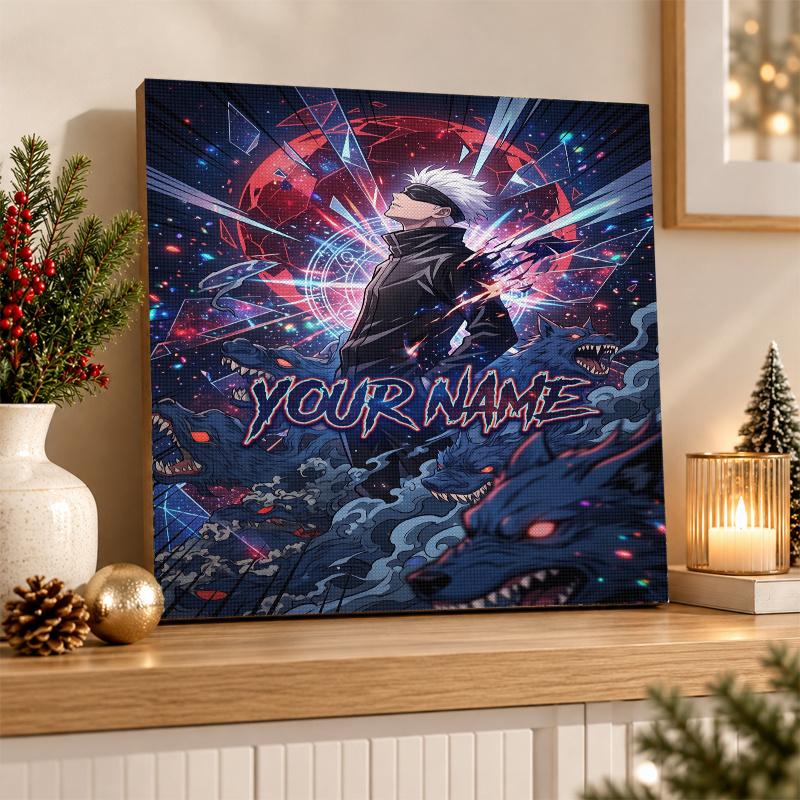 Jujutsu Kaisen Custom Name Text 5D Diamond Painting Kit DIY Full Drill Diamond Art Decoration