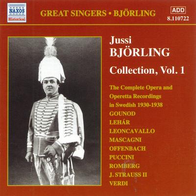 CD BJORLING, JUSSI - Bjorling: Collection Vol.1  8110722S,Vol1 Naxos Historica 2000 Suède ObiClassical Occasion