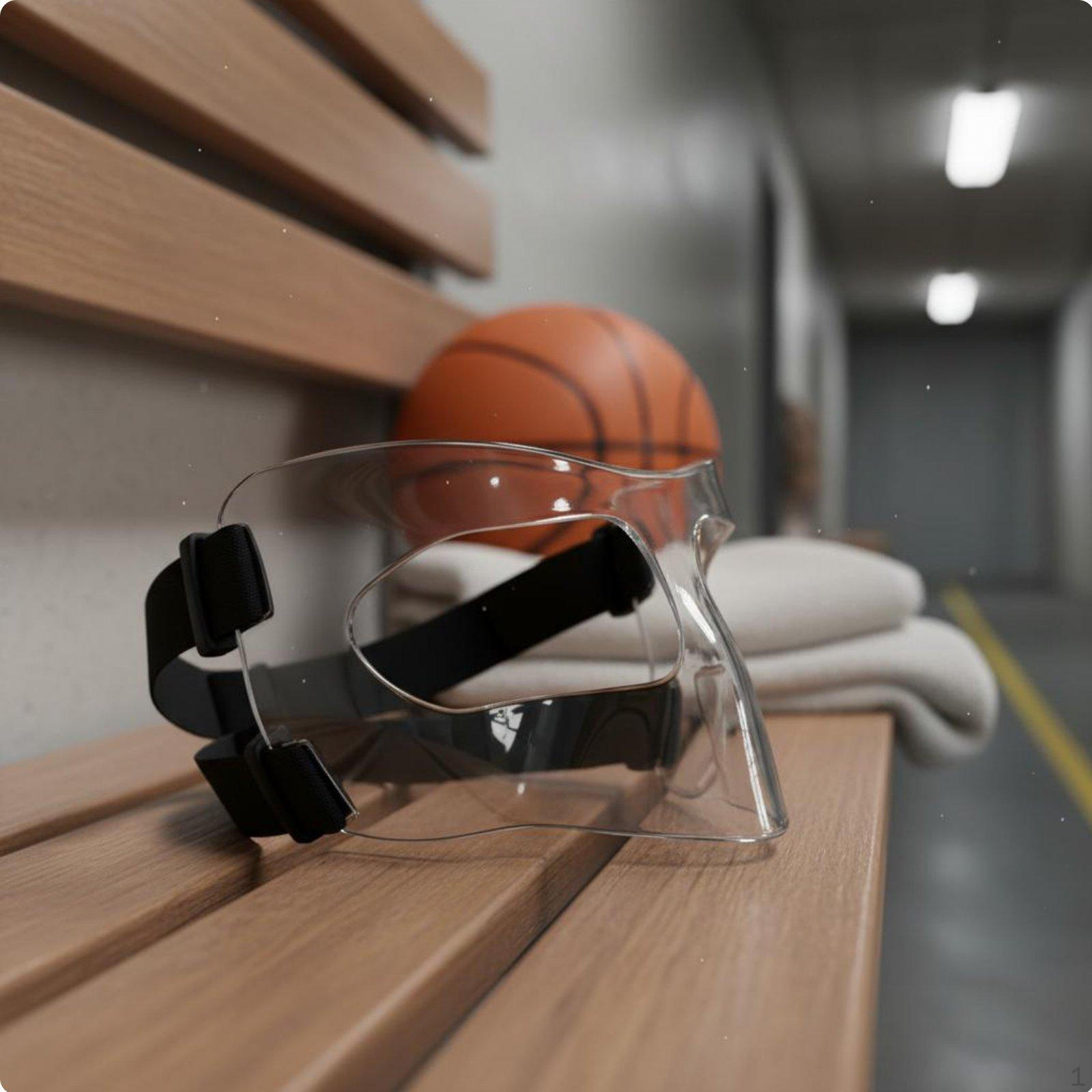 Basketball Face Guard Impact Resistant Nose Secure Fit Adjustable for