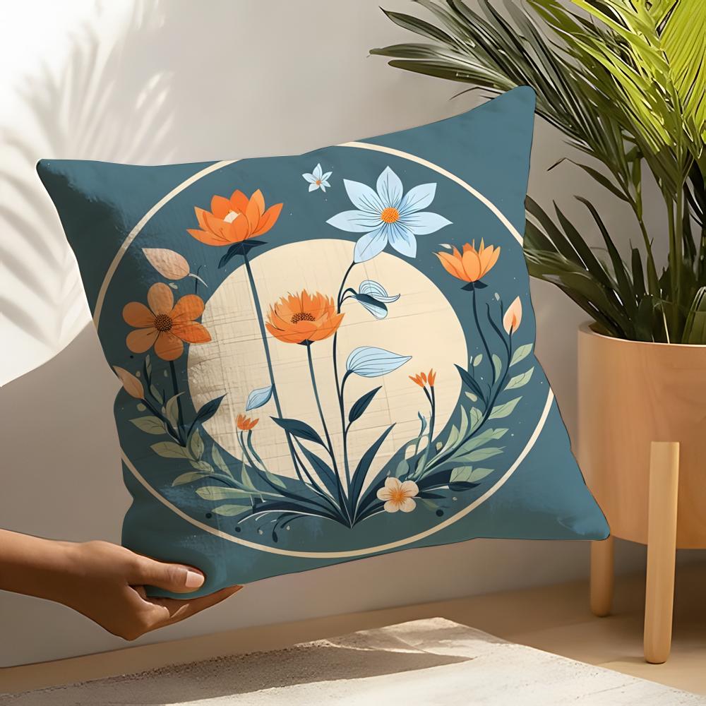 Blue Bird Home Decor Print Pillow Case Home Living Room Decoration Linen Pillowcover Pillow Cases Cushion Cover