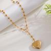 Love Heart Photo Box Pendant Women's Light Luxurious Design High-End Clavicle Necklace