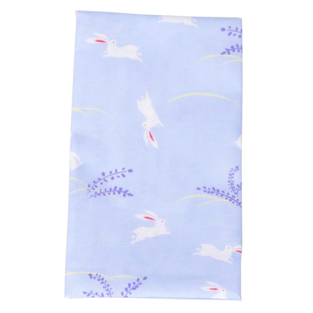 WKG Soft and Fluffy Gauze Tenugui Hand Set of Made In Japanese Blue Sakura Small Japanese Rabbit Owl (Tenugui Towels), 5, Japan, Senshu, Pattern,