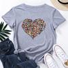 Creative Love Pure Cotton Loose Round Neck Short Sleeved Women's T-shirts